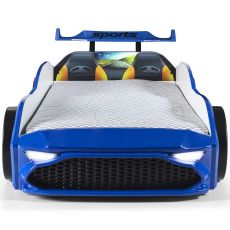 Дитяча ліжко машина GT18 4x4 Turbo Blue з підсвіткою, спойлер